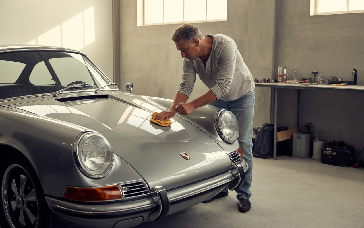 entretien régulier d’une Porsche de collection